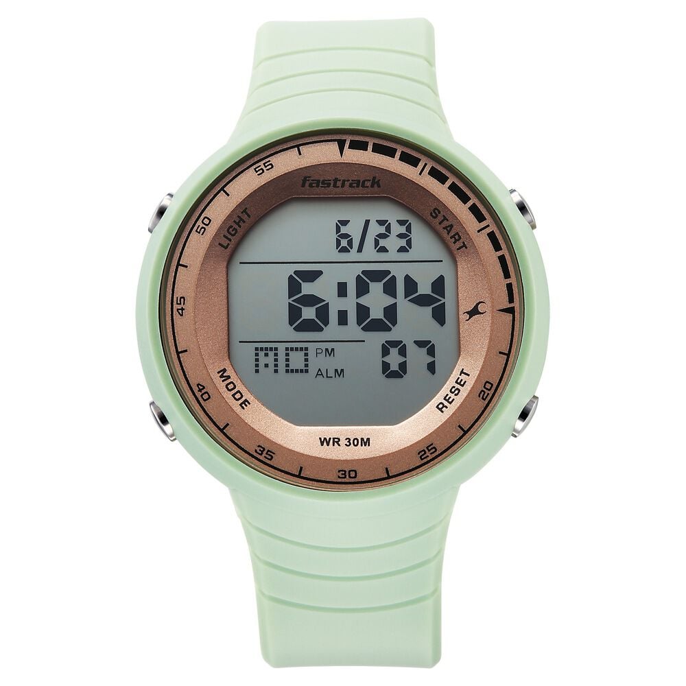 Fastrack StreetStyle Digital Dial Green Polyether Strap Watch For Unisex-image-26
