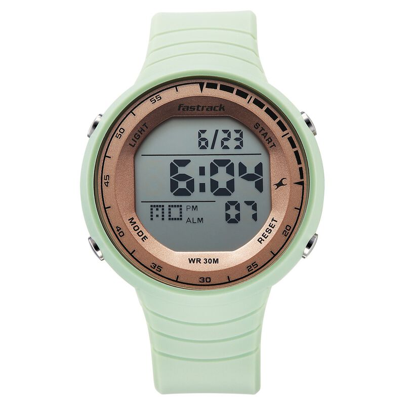 Fastrack StreetStyle Digital Dial Green Polyether Strap Watch For Unisex