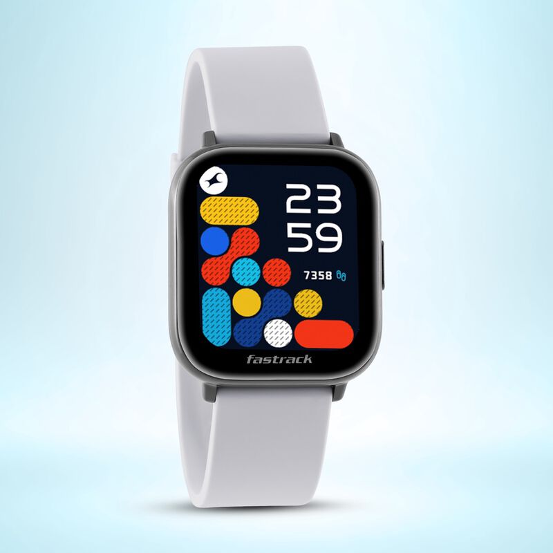 Buy Online Fastrack Reflex Vybe Smart Watch with Grey Strap 38078pp03