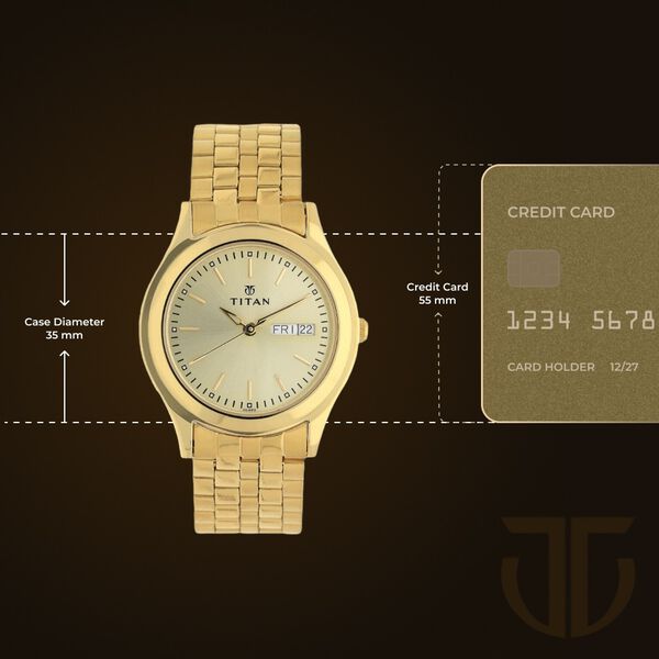 Titan Champagne Dial Analog with Day and Date watch for Men - image number 2