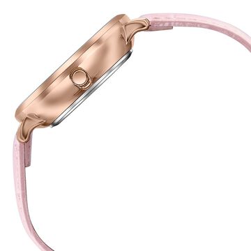 Sonata Poze Quartz Analog Pink Dial Pink Colour Leather Strap Watch For Women
