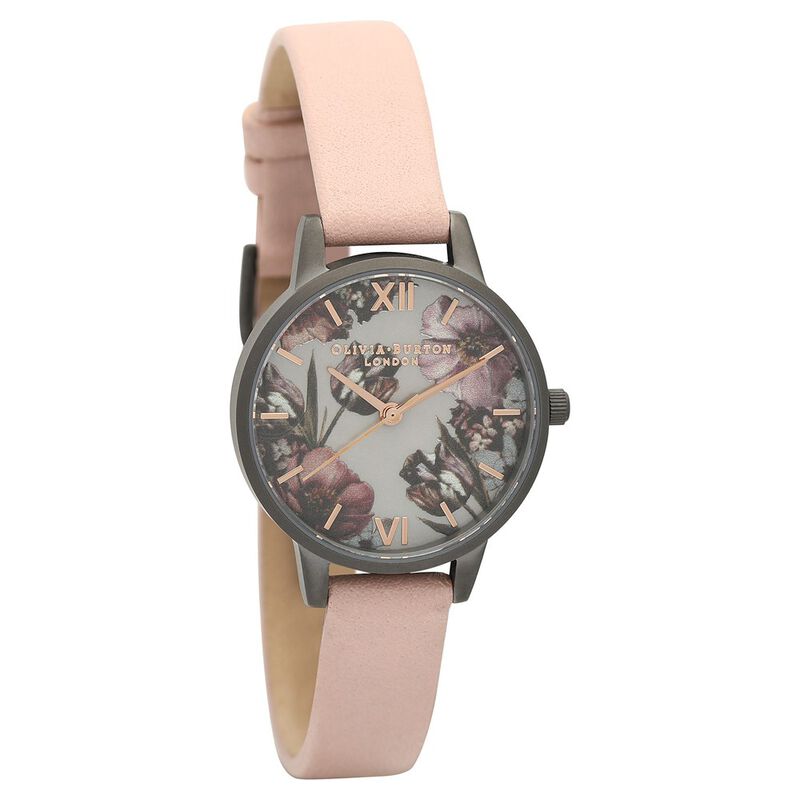 Olivia Burton Quartz Analog Mother of Pearl Dial Leather Strap Watch for Women