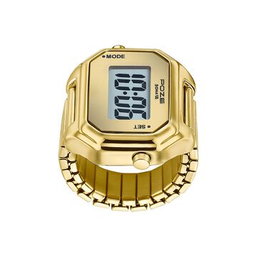 Poze By Sonata Digital Ring Watch With Golden Dial For Women