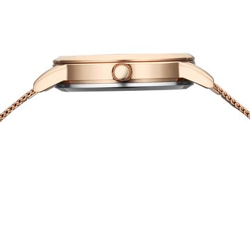 Vyb Runway By Fastrack Quartz Analog White Dial Rose Gold Stainless Steel Strap Watch For Girls