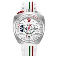 Ducati Quartz Chronograph Silver Dial White Silicone Strap Watch For Men - image number 0