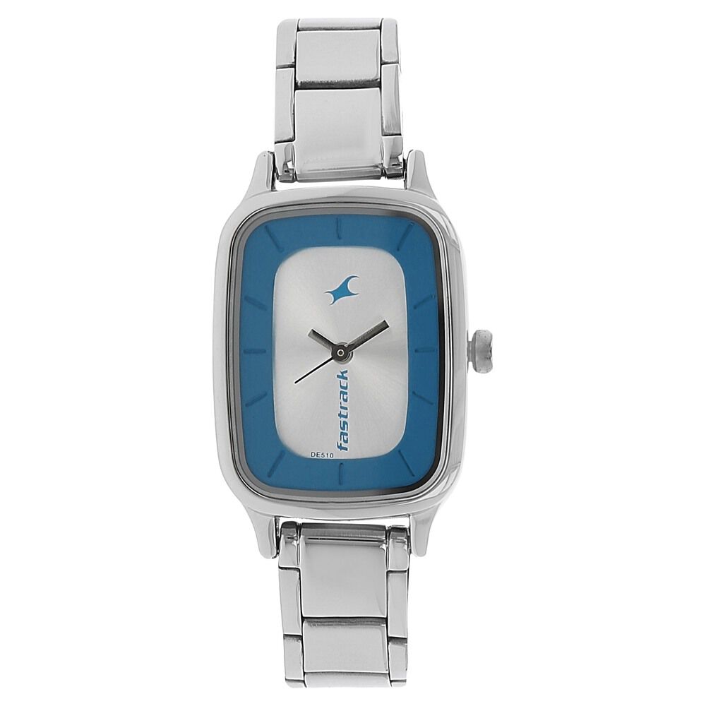 Buy Online Fastrack Quartz Analog Bicolour Dial Metal Strap Watch for Girls nm6121sm01 Titan