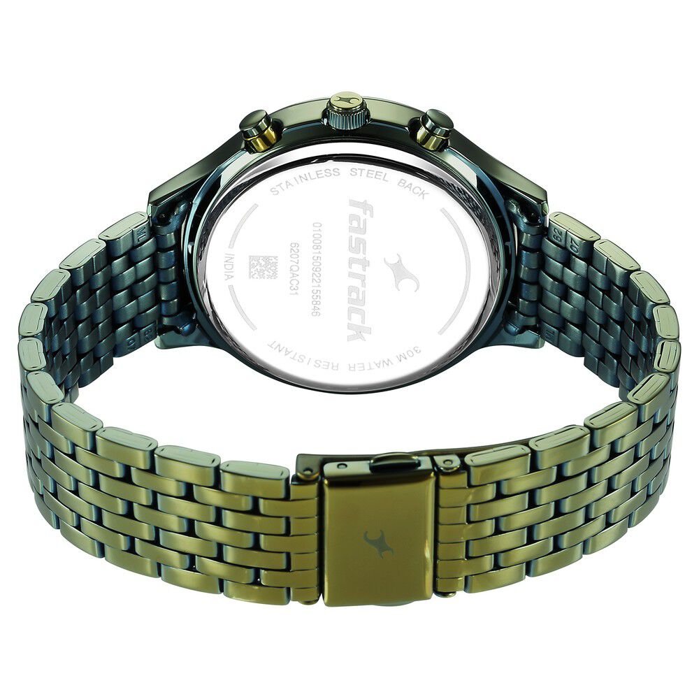 Buy Online Fastrack Style Up Green Dial Stainless Steel Strap