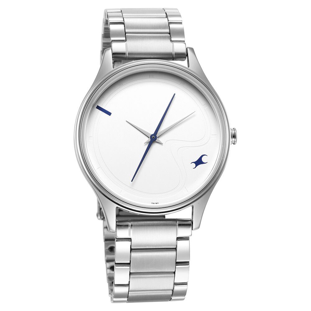 Buy Online Fastrack Stunners Quartz Analog Silver Dial Metal Strap