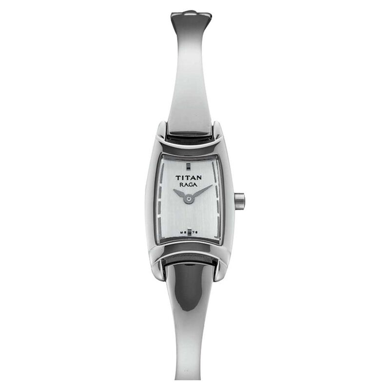 Titan Quartz Analog Silver Dial Watch for Women