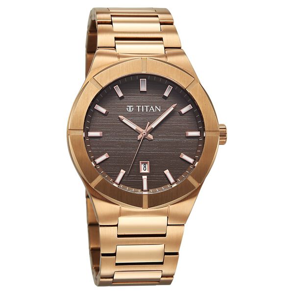 Titan Regalia Marque Analog with Brown Dial Rose Gold Strap Watch for Men - image number 1