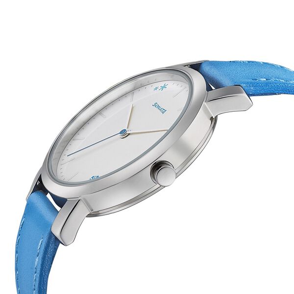 Sonata Play Silver Dial Women Watch With Leather Strap - image number 2