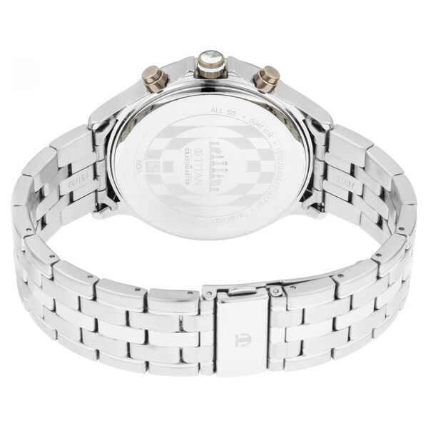 Titan Grandmaster White Dial Quartz Multifunction Stainless Steel Strap watch for Men - image number 5