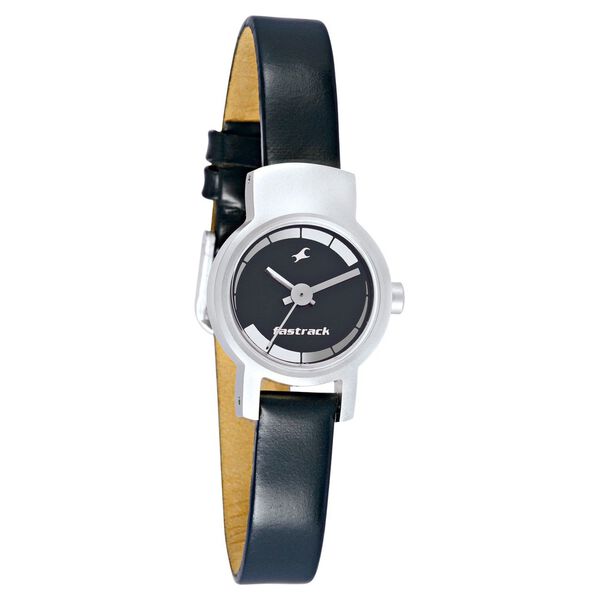 Fastrack Quartz Analog Black Dial leather Strap Watch for Girls - image number 0