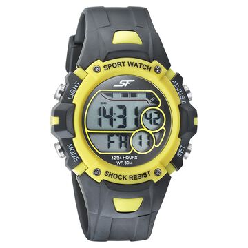 SF Digital Dial Black PU Strap Watch for Men