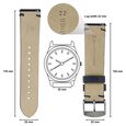 22 mm Blue Genuine Leather Strap for Men - image number 1