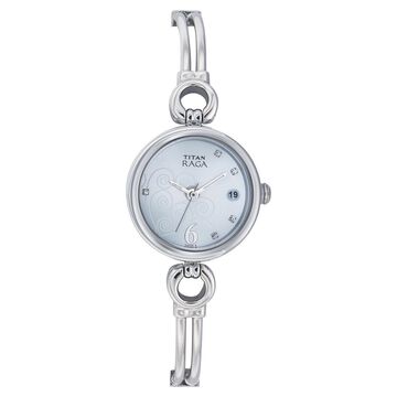 Titan Quartz Analog with Date Blue Dial Watch for Women