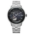 Titan Orbital Open Heart Automatic Analog with Black Dial Silver Stainless Steel Strap Watch for Men - image number 1
