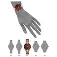 Anne Klein Quartz Analog Brown Dial Rose Gold Ceramic Strap Watch For Women - image number 3