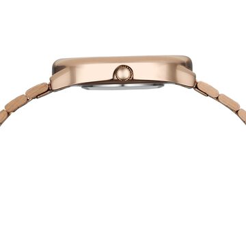 Vyb Enigma By Fastrack Quartz Analog Pink Mother of Pearl Dial Rose Gold Metal Strap Watch For Girls