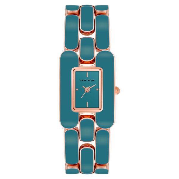 Anne Klein Quartz Analog Teal Dial Plastic Strap Watch for Women - image number 0