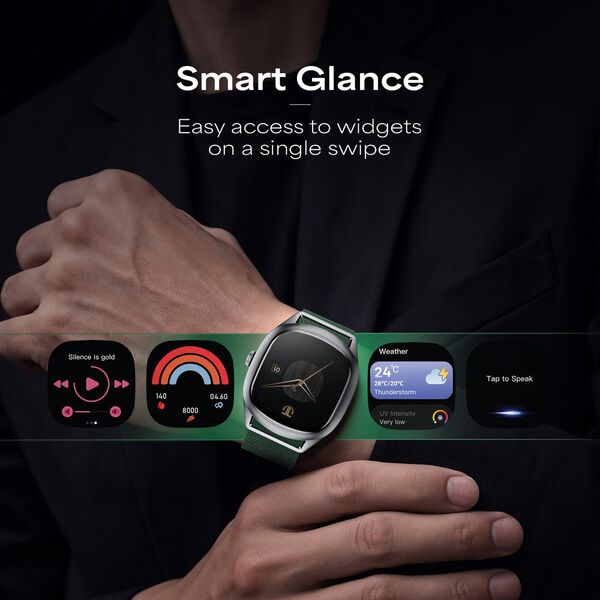 Titan EVOKE S Smartwatch with 1.7" AMOLED Display AI Chat Smart Glance Flush strap Transition Magnetic Precision Buckle - image number 4