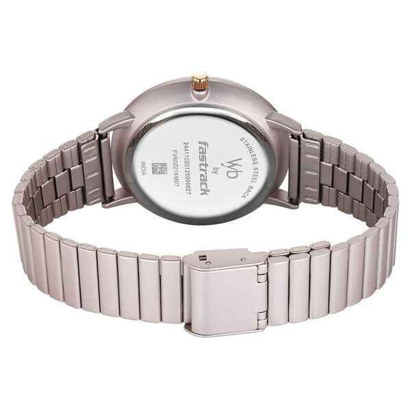 Fastrack Vyb Bliss Quartz Analog Sand Dial Metal Strap Watch For Girls - image number 6