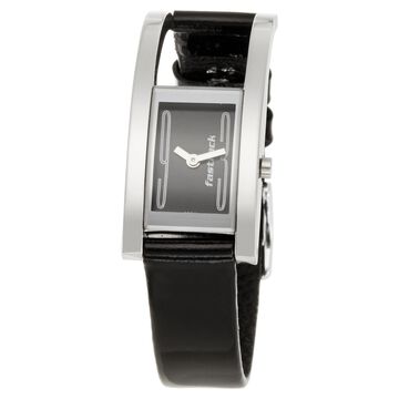 Fastrack Tees Quartz Analog Black Dial Leather Strap Watch for Girls