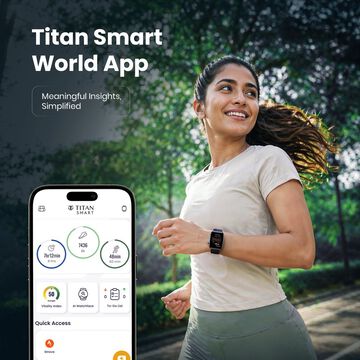 Titan Smart 4.0 Smartwatch with 1.93" AMOLED Display, Infinite AI Watch Faces, Smart Hydration, QR Hub HRM, SpO2