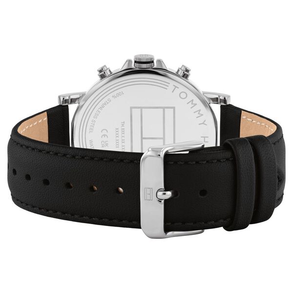 Tommy Hilfiger Quartz Multifunction Grey Leather Strap for Men - image number 2
