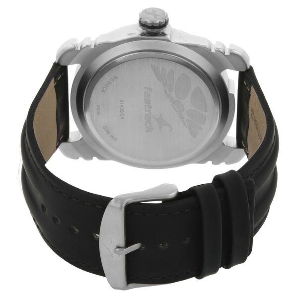 Fastrack Motorheads Quartz Analog Black Dial Leather Strap Watch for Guys - image number 3
