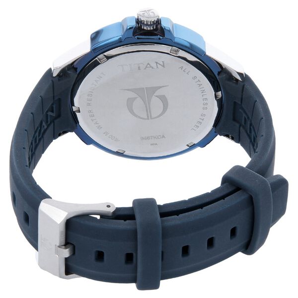 Titan Quartz Analog White Dial Silicone Strap Watch for Men - image number 3