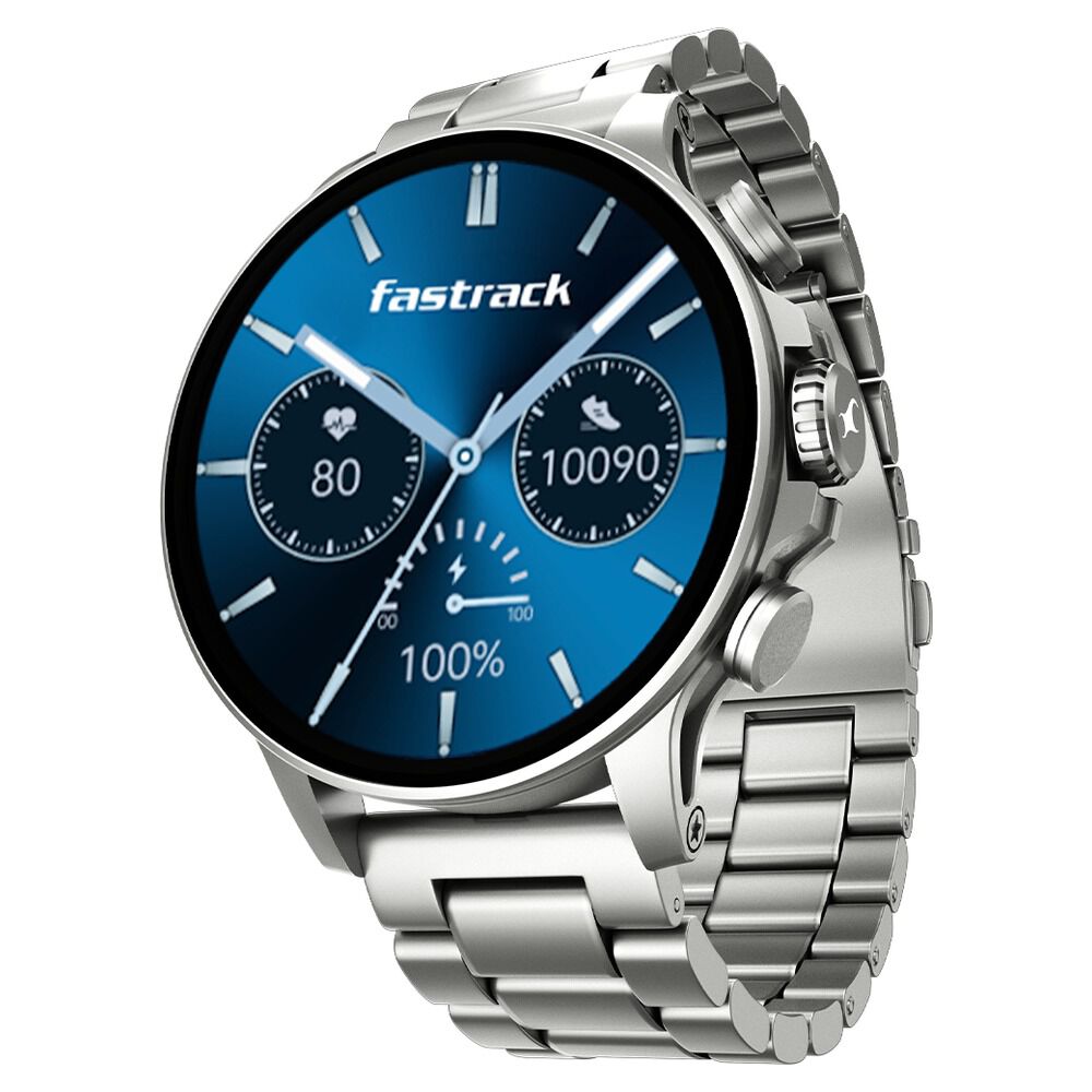 Fastrack Marvellous FX2 Unisex Smart Watch With Silver Metal Strap-image-35