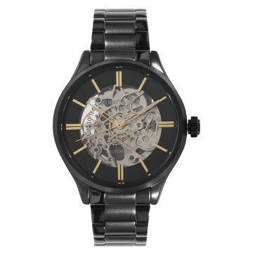 Kenneth Cole Automatic Black Dial Metal Strap Watch for Men
