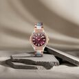 Cerruti 1881 Quartz Analog Maroon Dial Stainless Steel Strap Watch for Women - image number 2