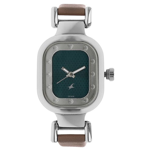 Fastrack Motorheads Quartz Analog Green Dial Leather Strap Watch for Girls - image number 0
