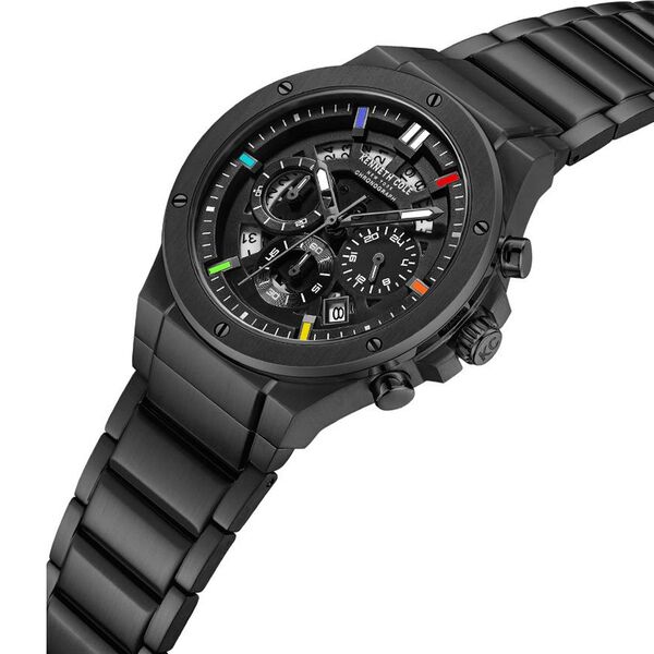 Kenneth Cole Quartz Chronograph Black Dial Black Stainless Steel Strap Watch For Men - image number 2