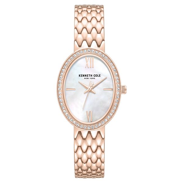 Kenneth Cole Quartz Analog White Dial Rose Gold Colour Stainless Steel Strap Watch For Women - image number 0