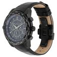 Xylys Swiss Chronograph Black Leather Strap and Black Dial Watch For Men - image number 1