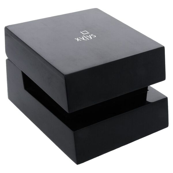 Xylys Swiss Analog Two Toned Stainless Steel Strap and Black Dial Watch For Men - image number 4