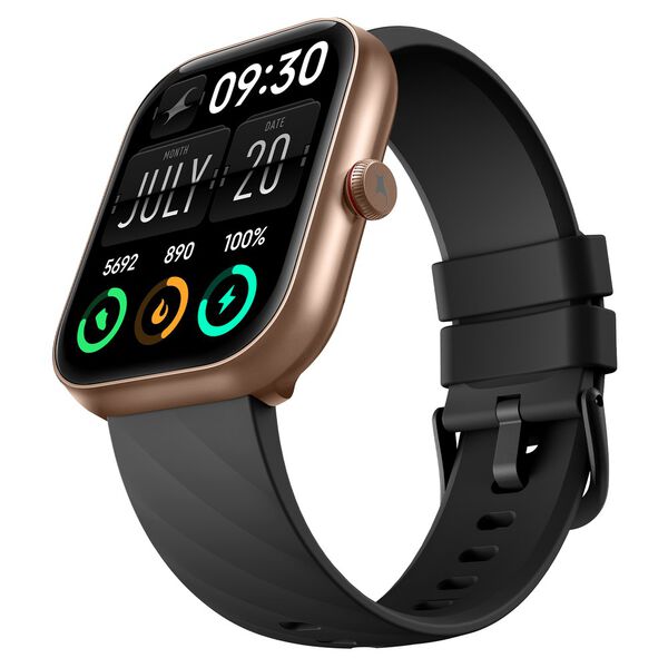 Fastrack Kruz+ 4.85 CM Super HD Display with Functional Crown and Black Silicone Strap Smart Watch for Unisex - image number 1