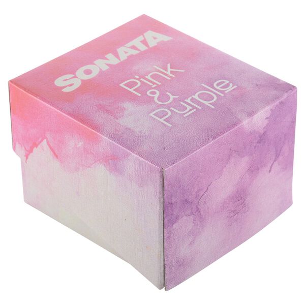 Sonata Quartz Analog Pink Dial Leather Strap Watch for Women - image number 4