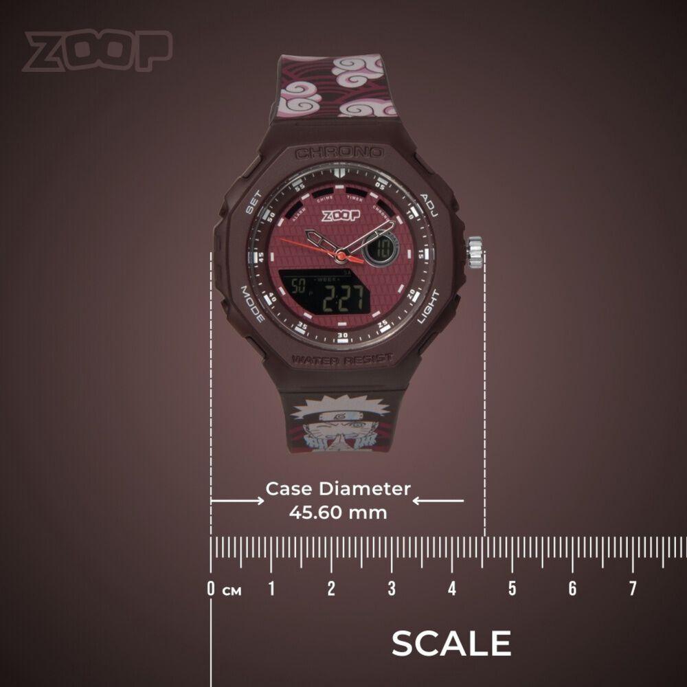 Buy Online Zoop Naruto Ana-Digi Watch with Maroon Case and Maroon