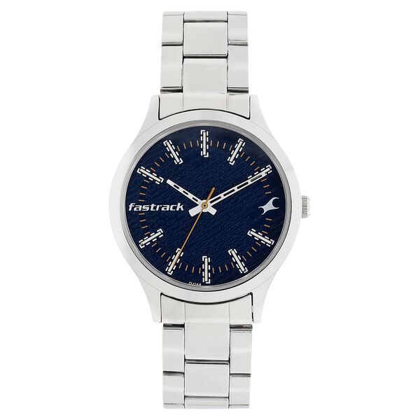 Fastrack Denim Quartz Analog Blue Dial Stainless Steel Strap Watch for Girls - image number 0