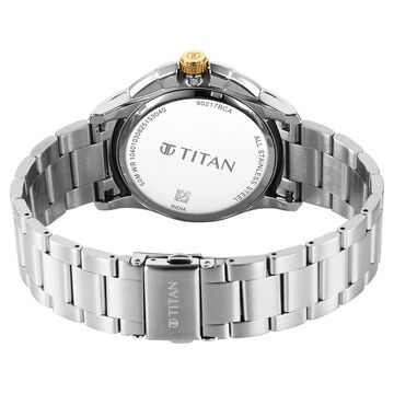 Titan Classique Four Eye Multifunction Analog with Green Dial Silver Stainless Steel Strap Watch for Men