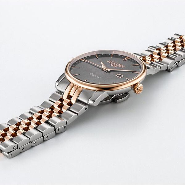 Roamer Classico Gents Quartz Analog with Date Grey Dial Two Toned Stainless Steel Strap Watch For Men - image number 2