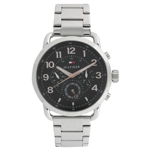 Tommy Hilfiger Quartz Multifunction Black Dial Stainless Steel Strap Watch for Men - image number 0