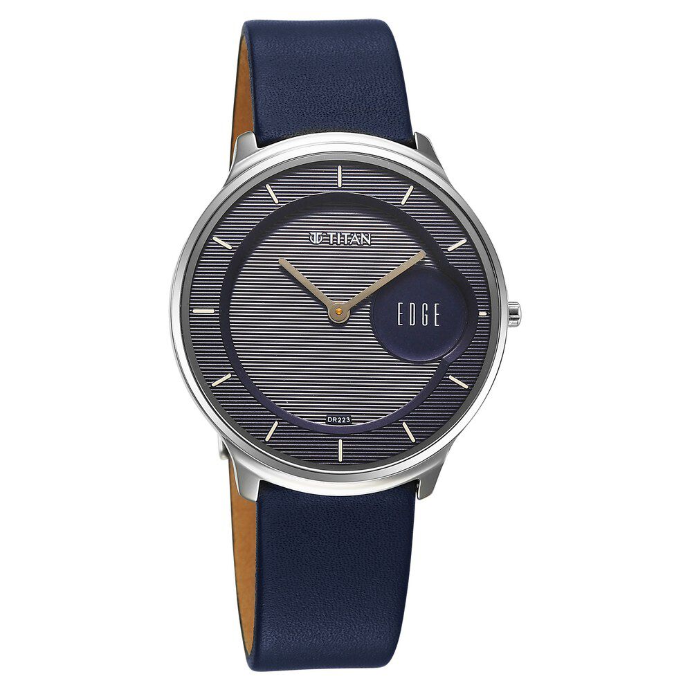 NAVY SEAL（WATER EDGE MK43） Buy Online Titan Edge Murals Quartz Analog Blue Dial Blue Leather