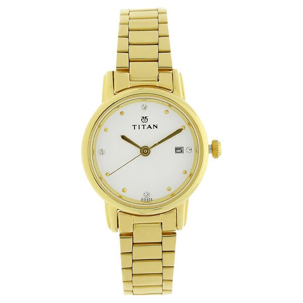 Titan Karishma White Dial Women Watch With Stainless Steel Strap - image number 0
