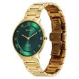 Titan Edge Gleam Quartz Analog Green Dial Golden Stainless Steel Strap Watch For Men - image number 2