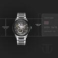 Titan Ceramic Fusion Automatic Black Dial Silver Dual-Toned Stainless Steel Bracelet Watch for Men - image number 2